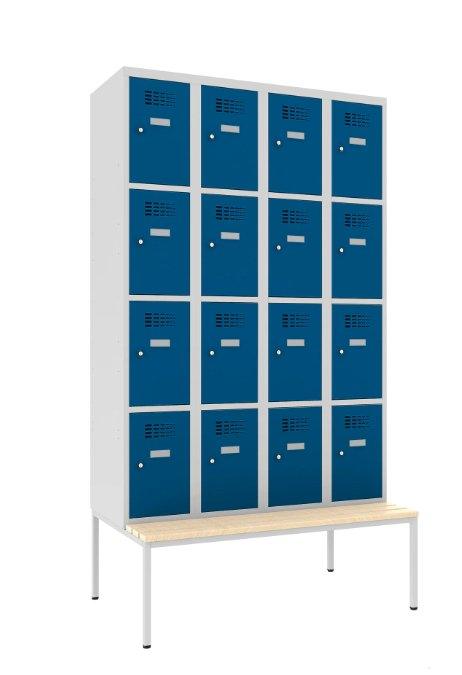 Metāla skapis Classic 4R ar solu 16 nodalījumi-Ergostock