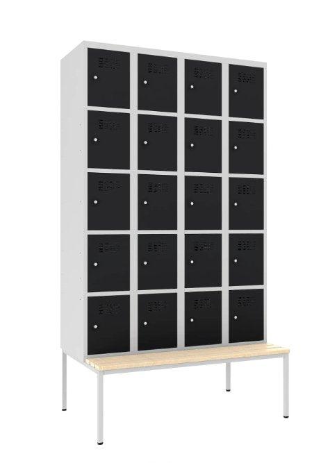 Metāla skapis Classic 4R ar solu 20 nodalījumi-Ergostock