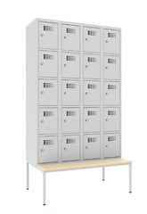 Metāla skapis Classic 4R ar solu 20 nodalījumi-Ergostock