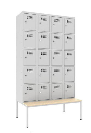 Metāla skapis Classic 4R ar solu 20 nodalījumi-Ergostock