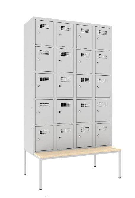 Metāla skapis Classic 4R ar solu 20 nodalījumi-Ergostock