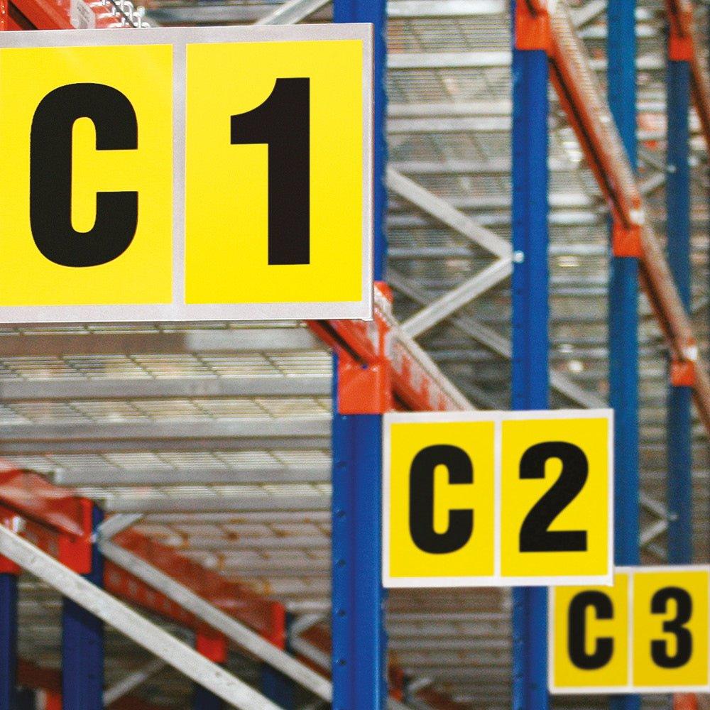 Pašlīpošs noliktavas eju marķētājs Beaverswood 260 x 167 mm diviem simboliem-Ergostock