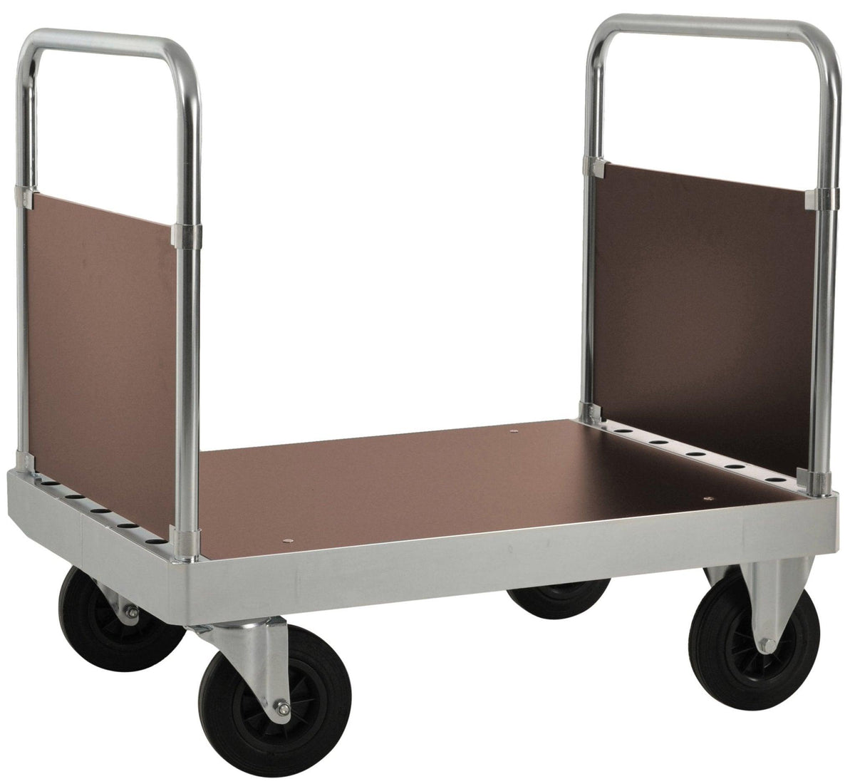 Platformas ratiņi ar bortu KONGAMEK 1331B 900 x 600mm 800 kg ar bremzēm-Ergostock