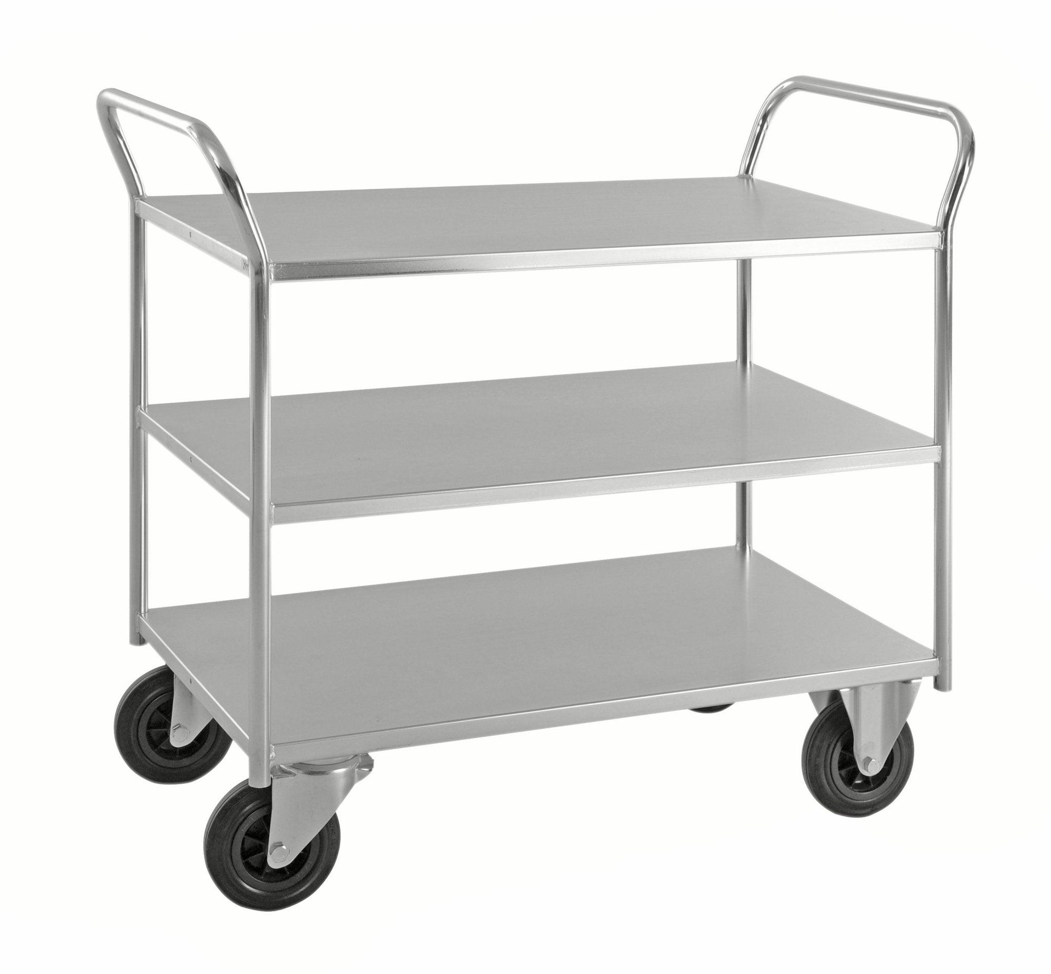 Plauktu ratiņi KONGAMEK 4176EB 1070 x 550mm 400 kg ar bremzēm-Ergostock